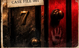 The ominous door to Room Seven