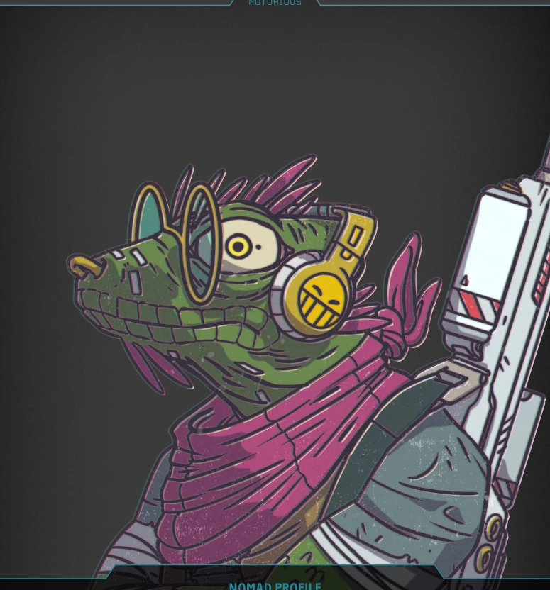 Illustrated Nomad bounty hunter