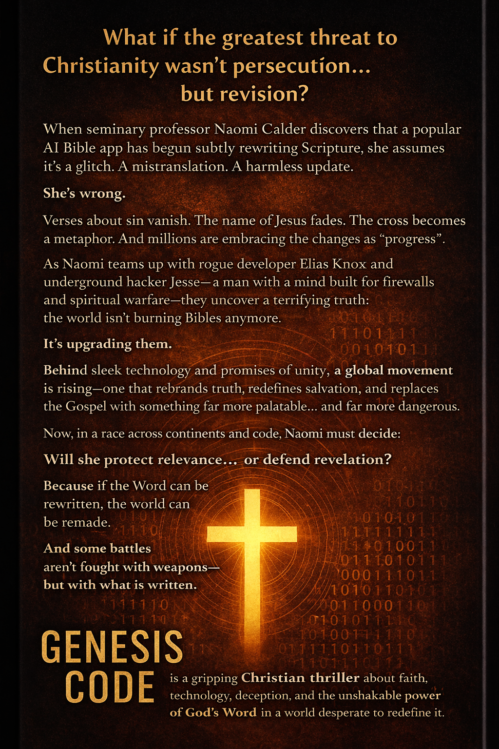 Genesis Code back cover